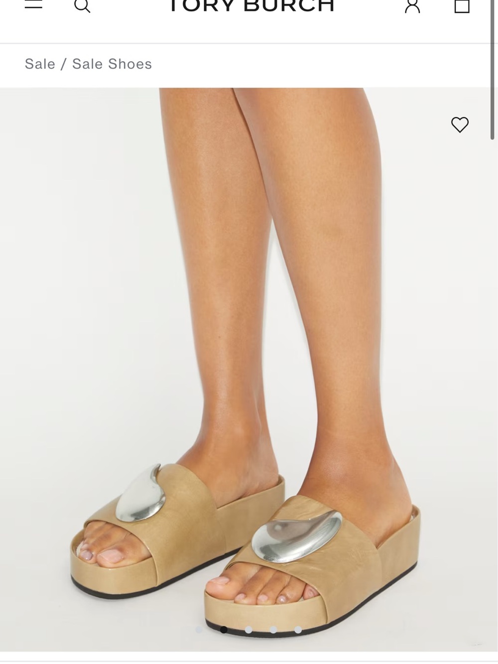 Tory Burch Tan Patos Platform Slides